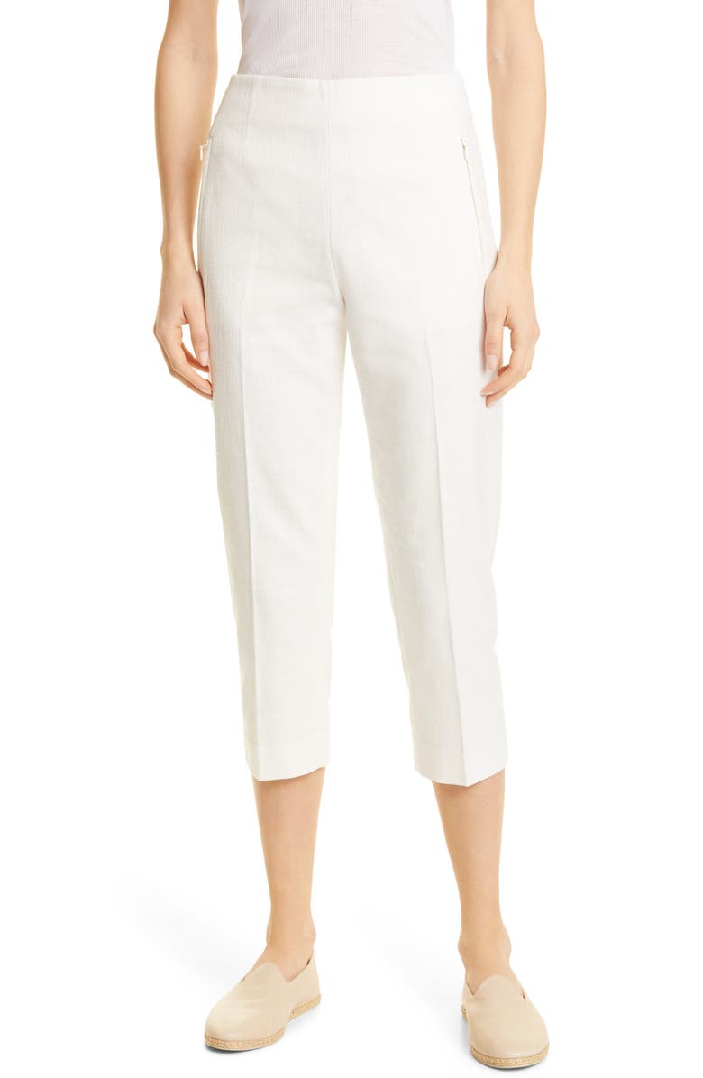 Club Monaco Zip Pocket Crop Cigarette Pants, Main, color, 