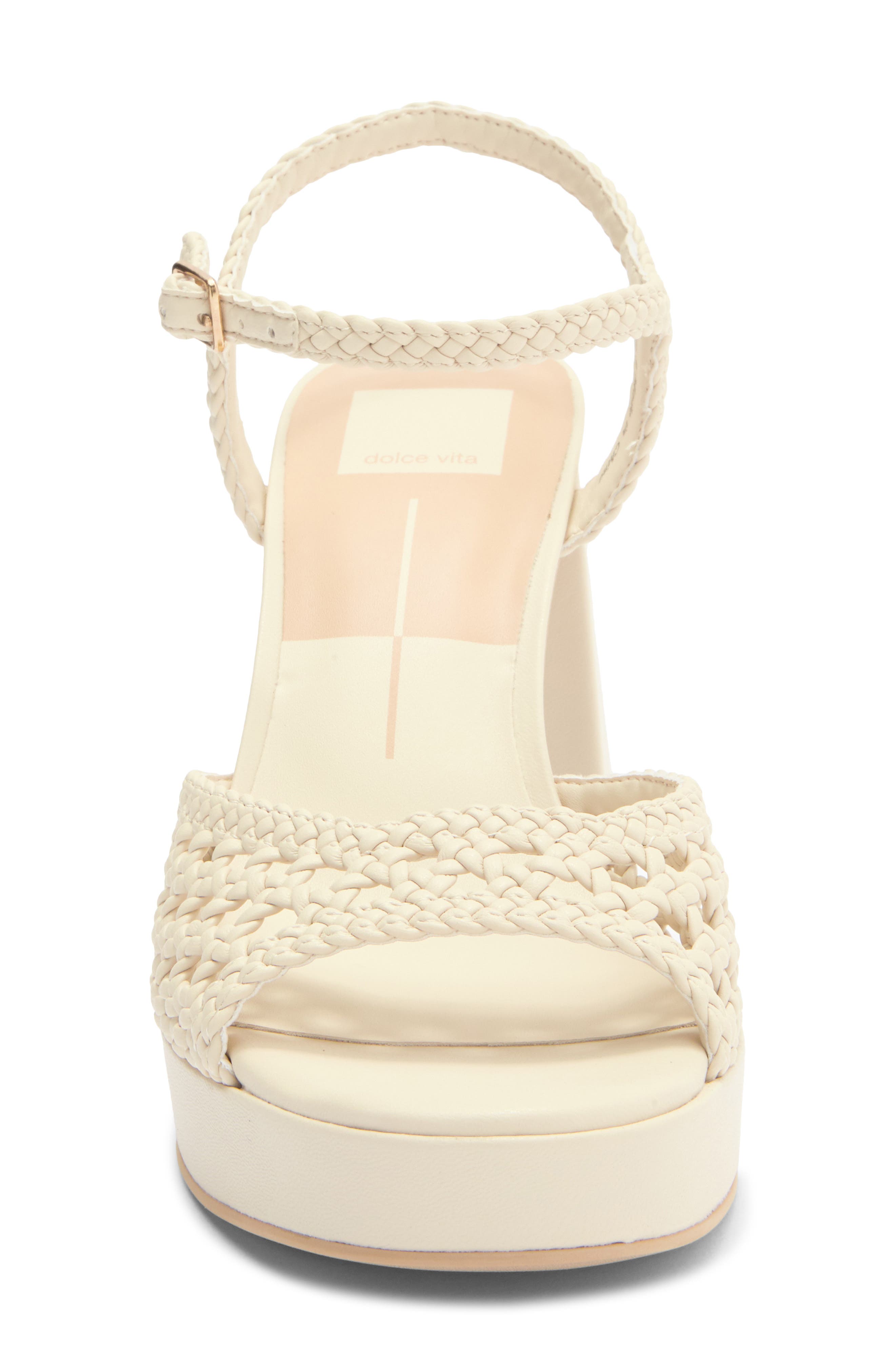 Peyton Platform Sandal, Alternate, color, CREME WOVEN STELLA