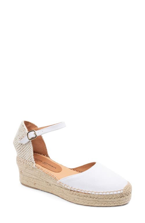 Patricia Green Leon Espadrille Lace-up Wedge In White