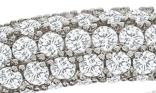 Suzy Levian Sterling Silver Cubic Zirconia Pave Round Eternity Band