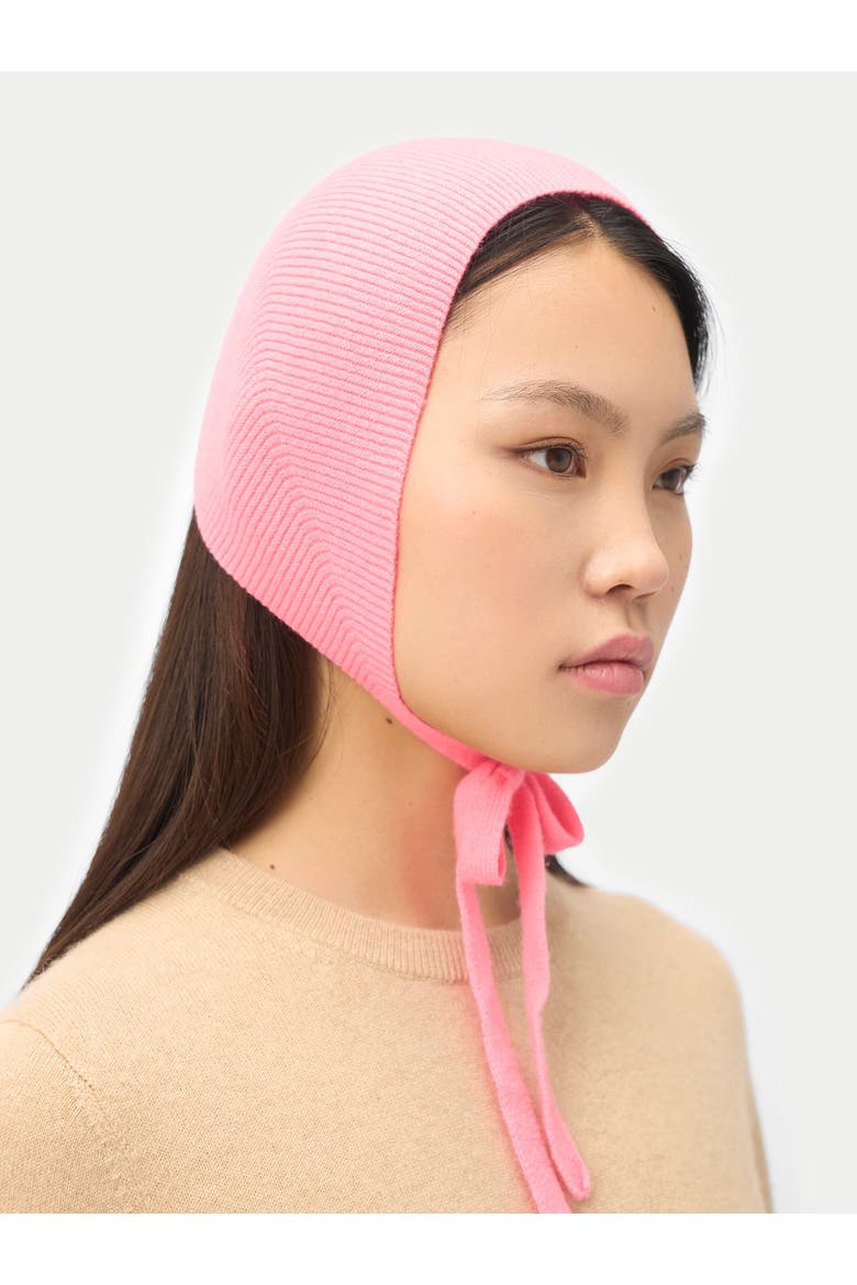 Cashmere Bonnet For Woman, Alternate, color, shell pink
