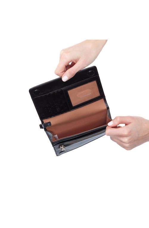 Hobo Jill Leather Wristlet In Black