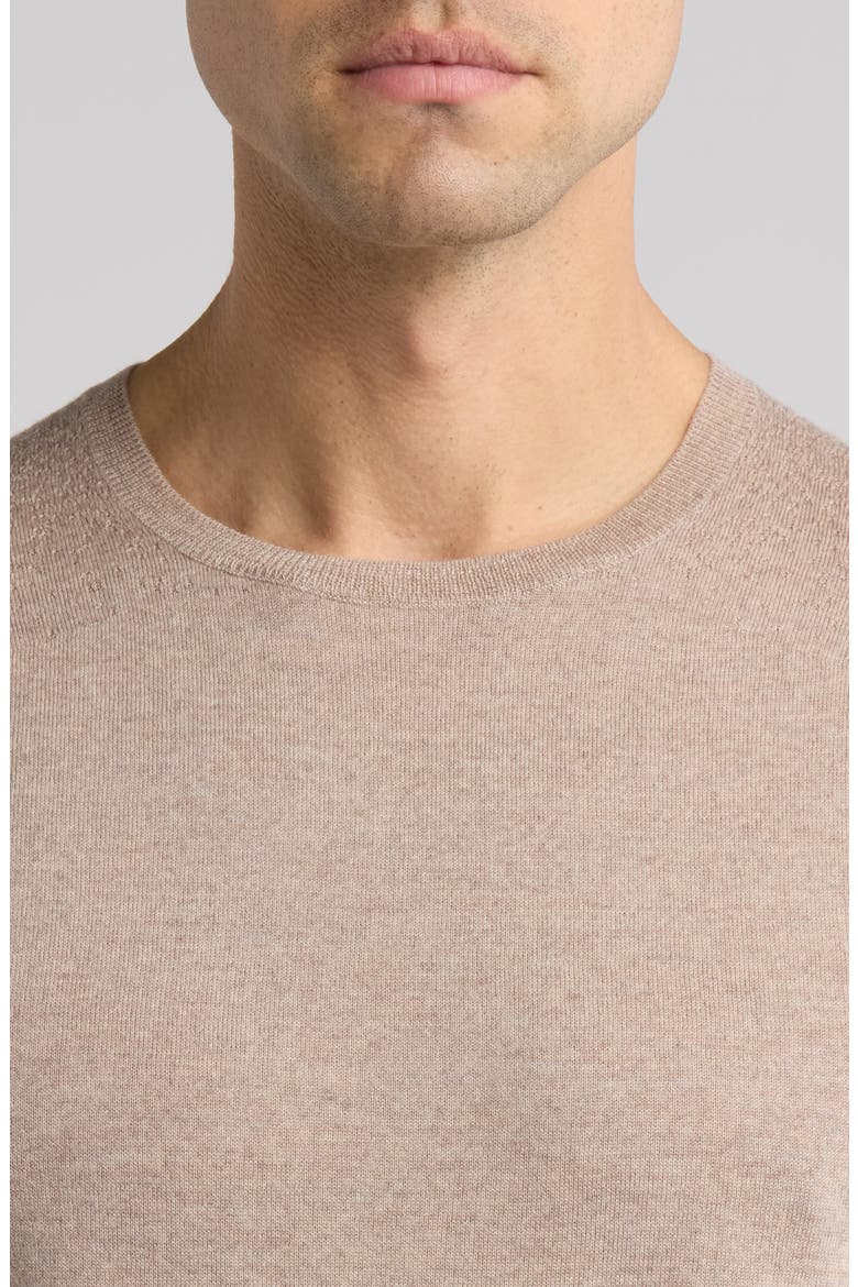 Alvito Regular Fit Short Sleeve Wool Sweater, Alternate, color, FOSSIL GREY