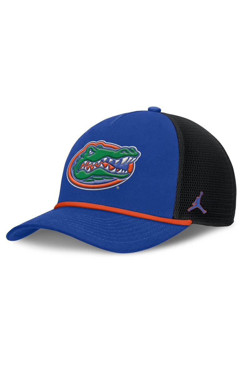 Men's Jordan Brand Royal Florida Gators Rise Primetime Trucker Adjustable Hat, Main, color, Royal
