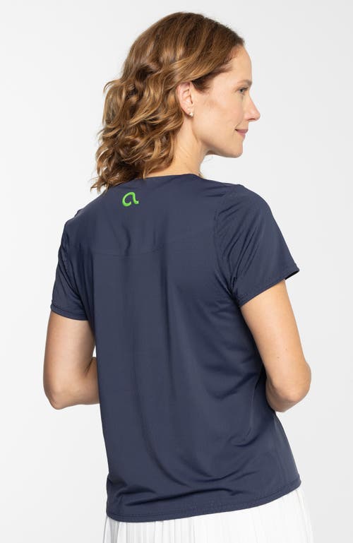 Avi Rally Pickleball Short Sleeve In Sapphire Blue