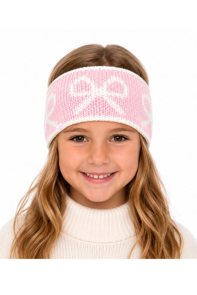 Knit Bows Headband, Alternate, color, Pink/Ivory