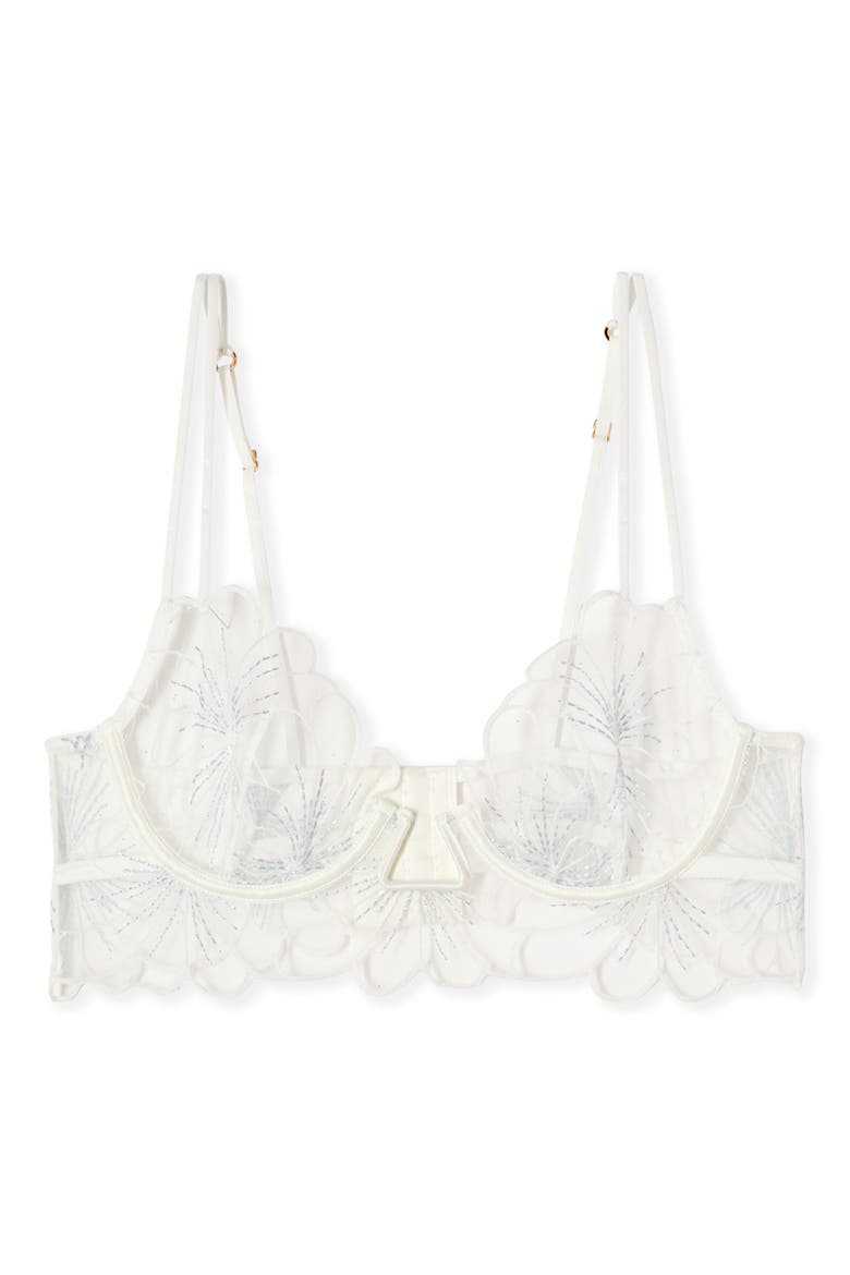 Camelia Bustier Underwire Bra, Alternate, color, WHITE