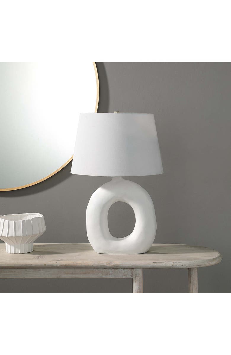 Renwil Kalahari Ceramic Table Lamp, Alternate, color, Matte Off-White