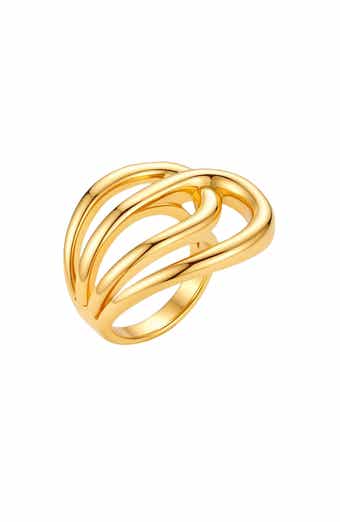 18k Gold Plated Multi-Band Statement Ring