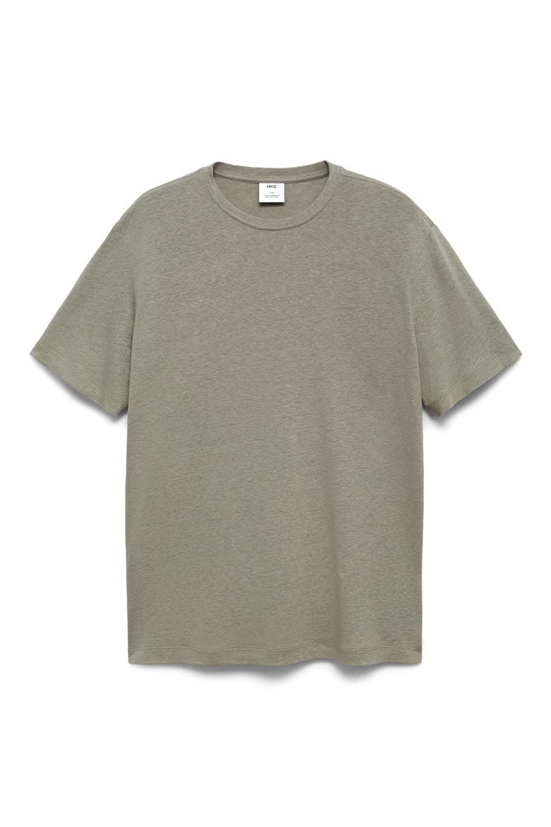 Slim Fit Linen Blend T-Shirt, Alternate, color, MINT GREEN