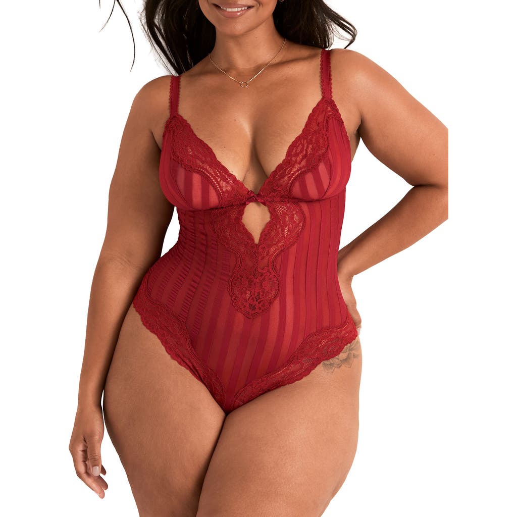 Adore Me Nala Bodysuit Lingerie In Red