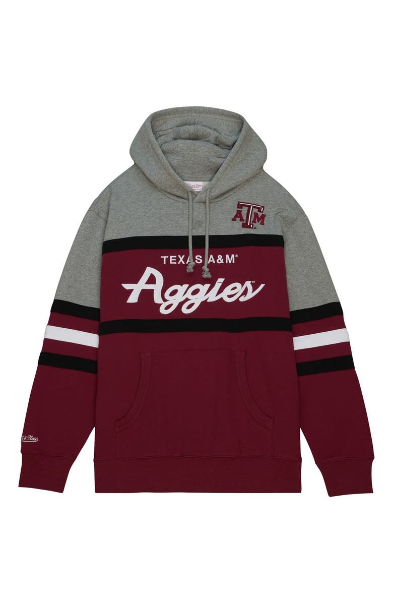 Mitchell & Ness Men's Mitchell & Ness Crimson Texas A&M Aggies Head Coach Pullover Hoodie, Alternate, color, Crimson