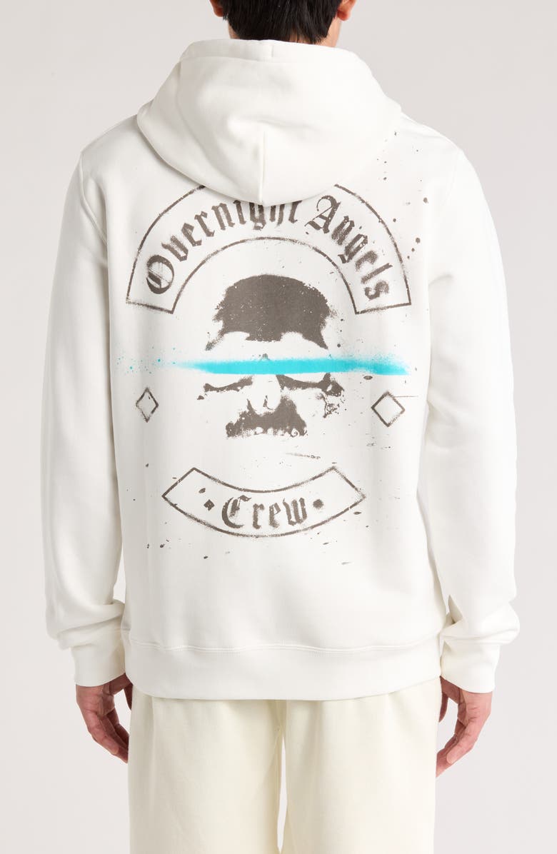 OVERNIGHT ANGELS CREW Graffiti Skull Graphic Hoodie, Alternate, color, 