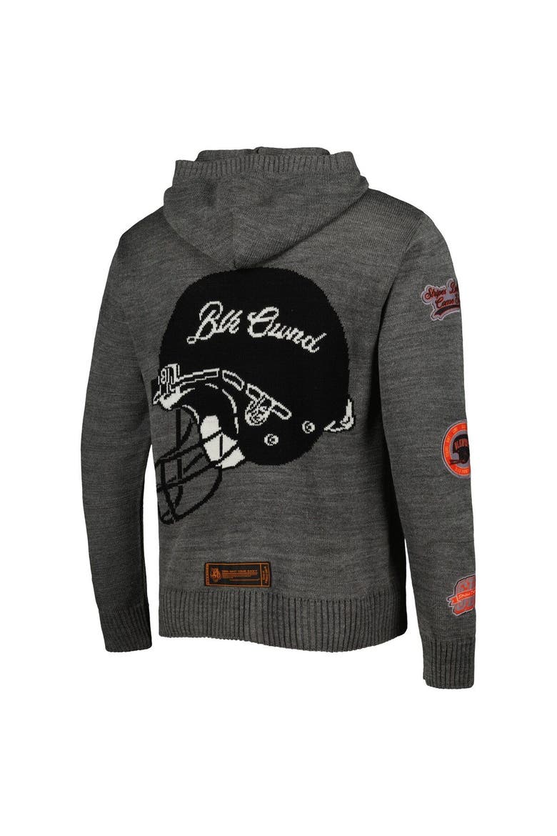Men's Gray Cincinnati Bengals x BlaCkOWned Stripes Don't Come Easy Pullover Hoodie, Alternate, color, Gray