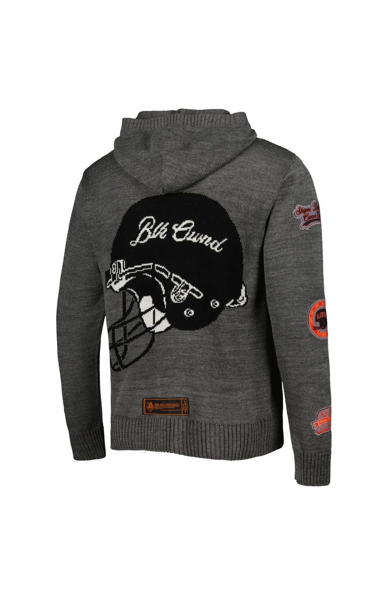 BlaCkOWned Men's Gray Cincinnati Bengals x BlaCkOWned Stripes Don't Come Easy Pullover Hoodie, Alternate, color, Gray