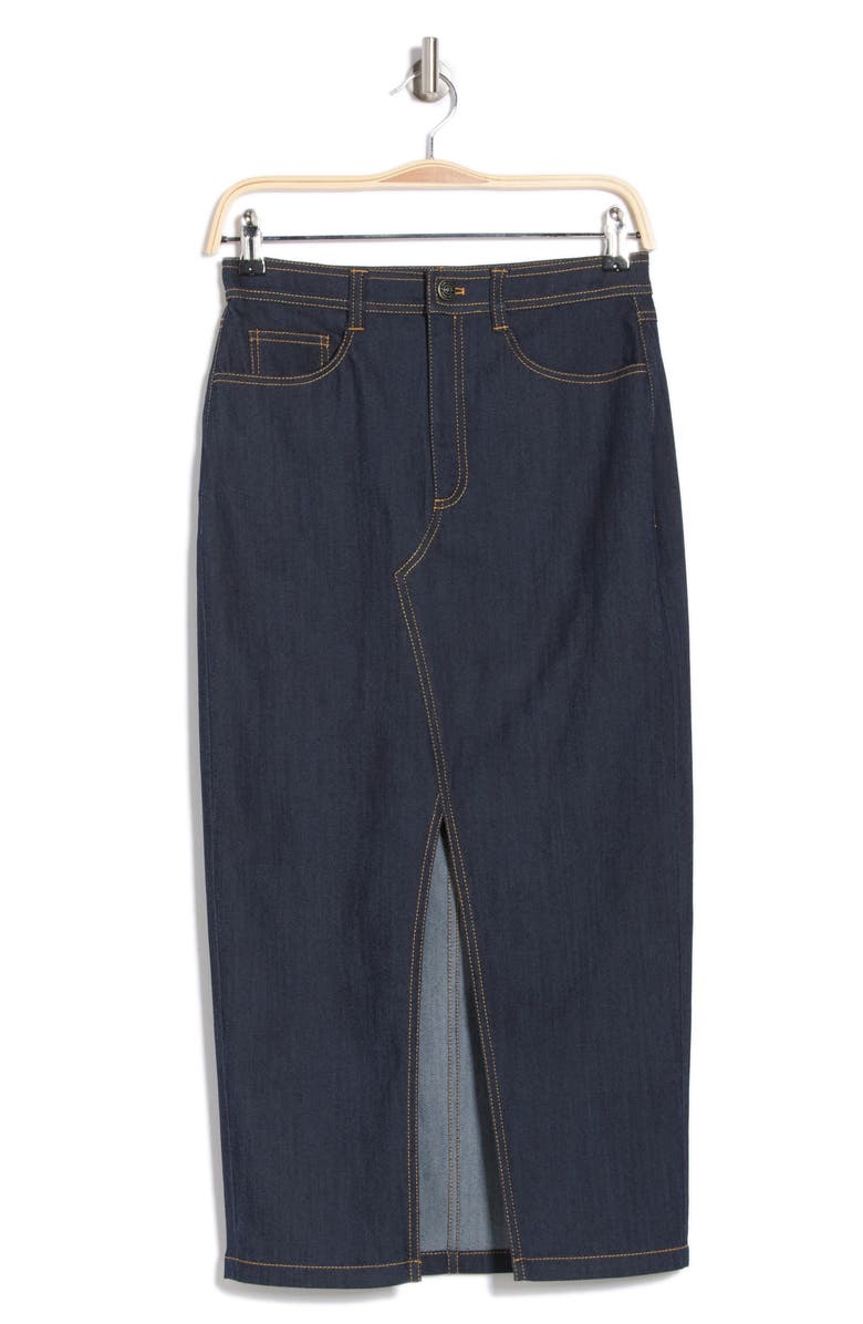 Cinq à Sept Tana Denim Midi Skirt, Alternate, color,