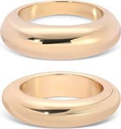 Ettika Modern Dome Set of 2 Rings