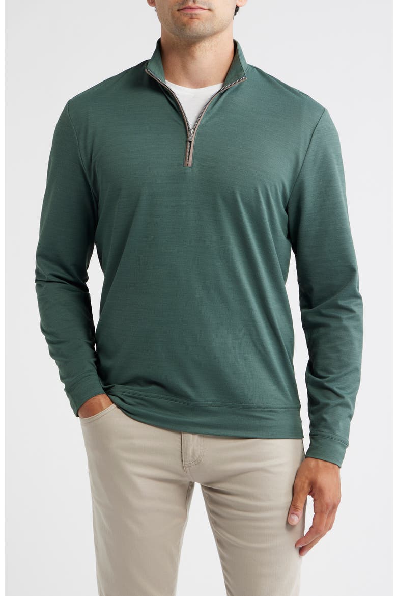Quarter Zip Pullover, Main, color, EVERGREEN