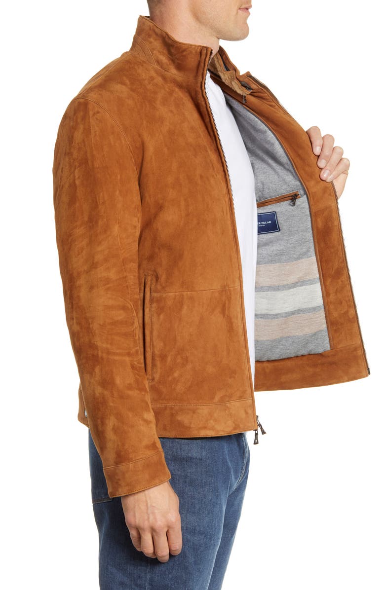 Peter Millar Vanoise Stretch Suede Jacket, Alternate, color,