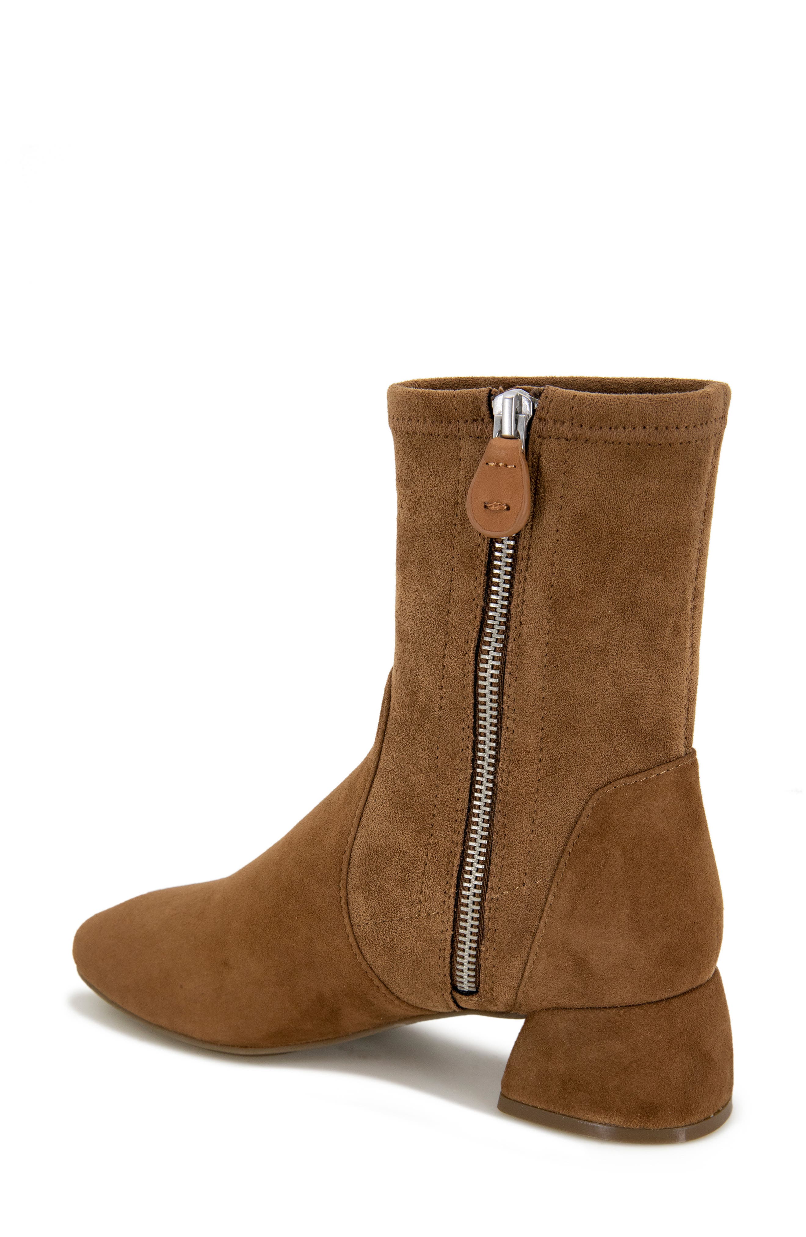 Emily Zip Bootie, Alternate, color, COGNAC SUEDE