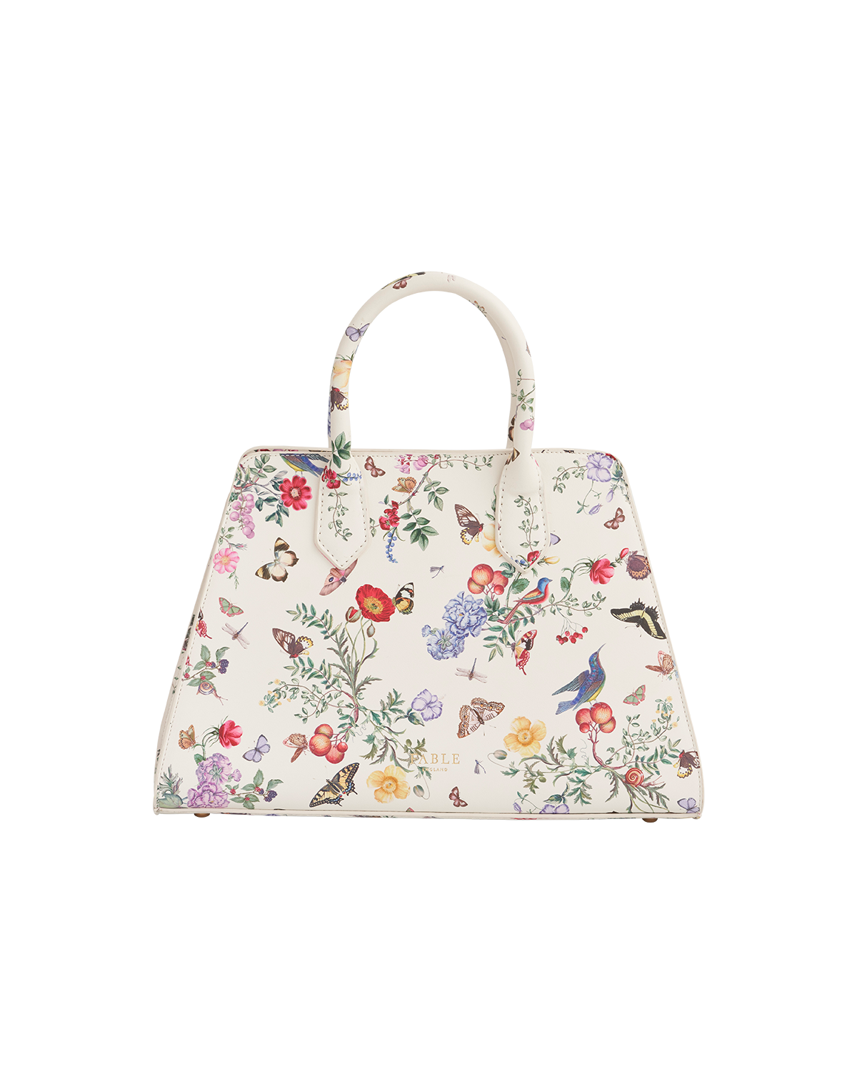 Fable England Alice Garden Medium Structured Tote, Alternate, color, Ivory