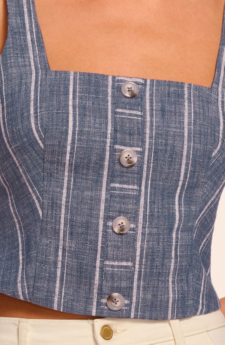 Ramy Brook Olive Stripe Cotton Blend, Alternate, color, Indigo Stripe