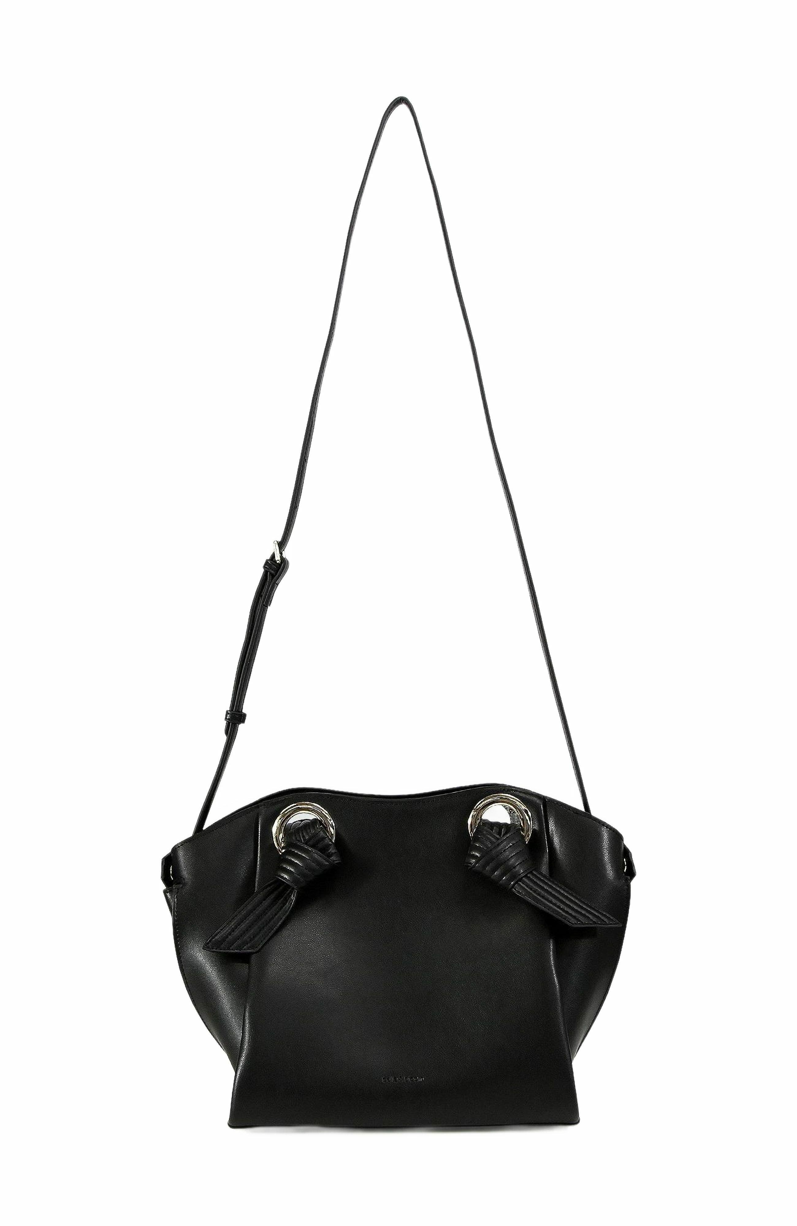 Belle & Bloom Heart Of Gold Leather Shoulder Bag, Alternate, color, Black