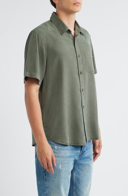 Ag Wesley Short Sleeve Button-up Shirt In Green