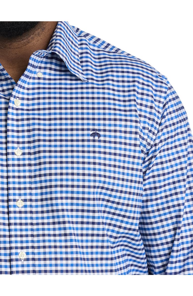 Brooks Brothers Big & Tall Non-Iron Gingham Sport Shirt, Alternate, color, 