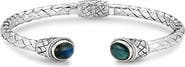 SAMUEL B. Sterling Silver Oval Stone Bangle