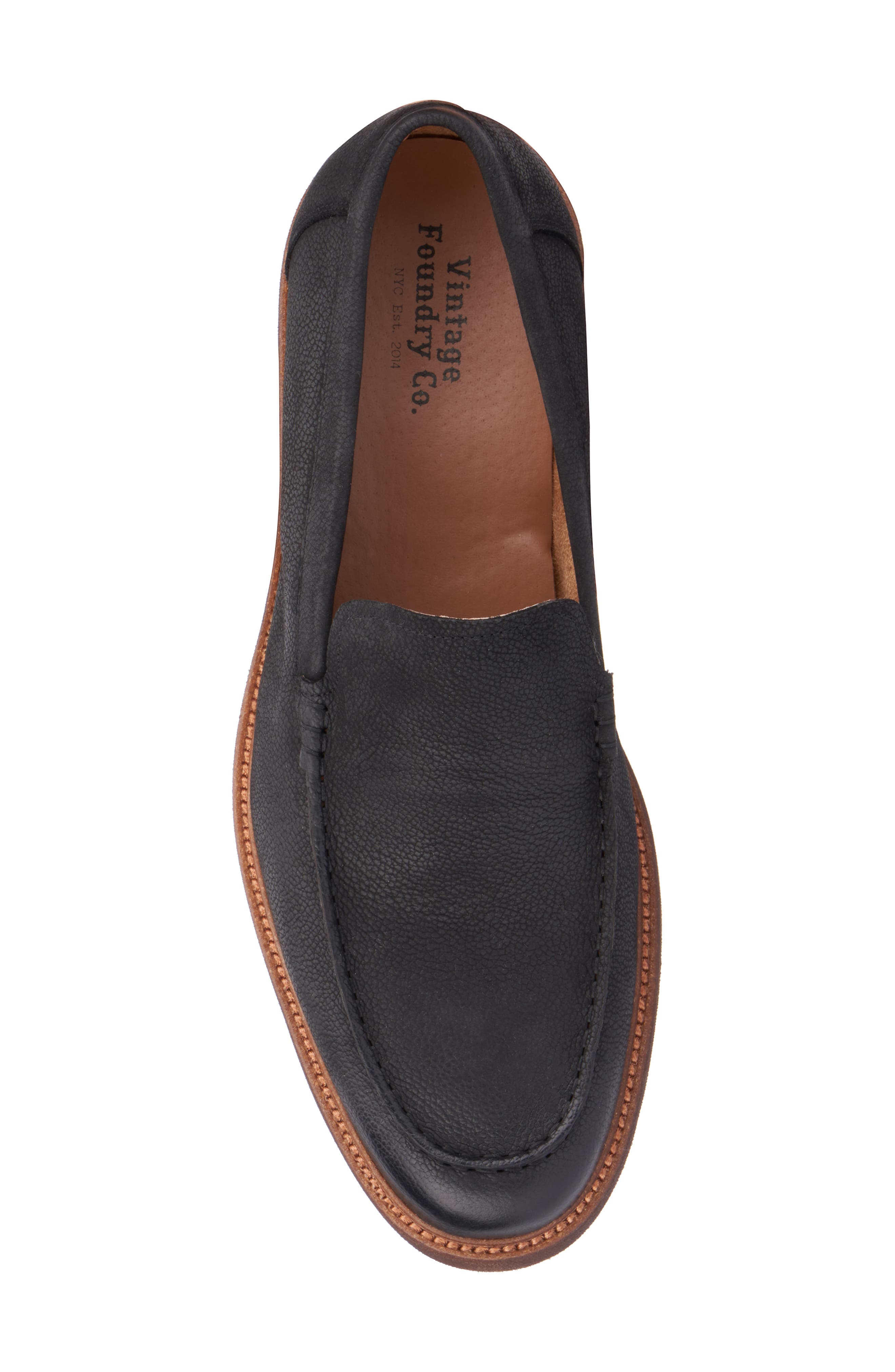 VINTAGE FOUNDRY Xander Moc Toe Loafer, Alternate, color, Black