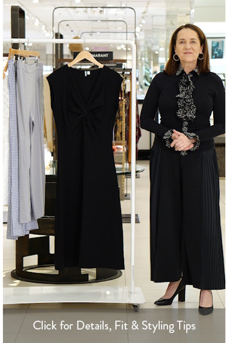 Twist Front Cap Sleeve Midi Dress video
