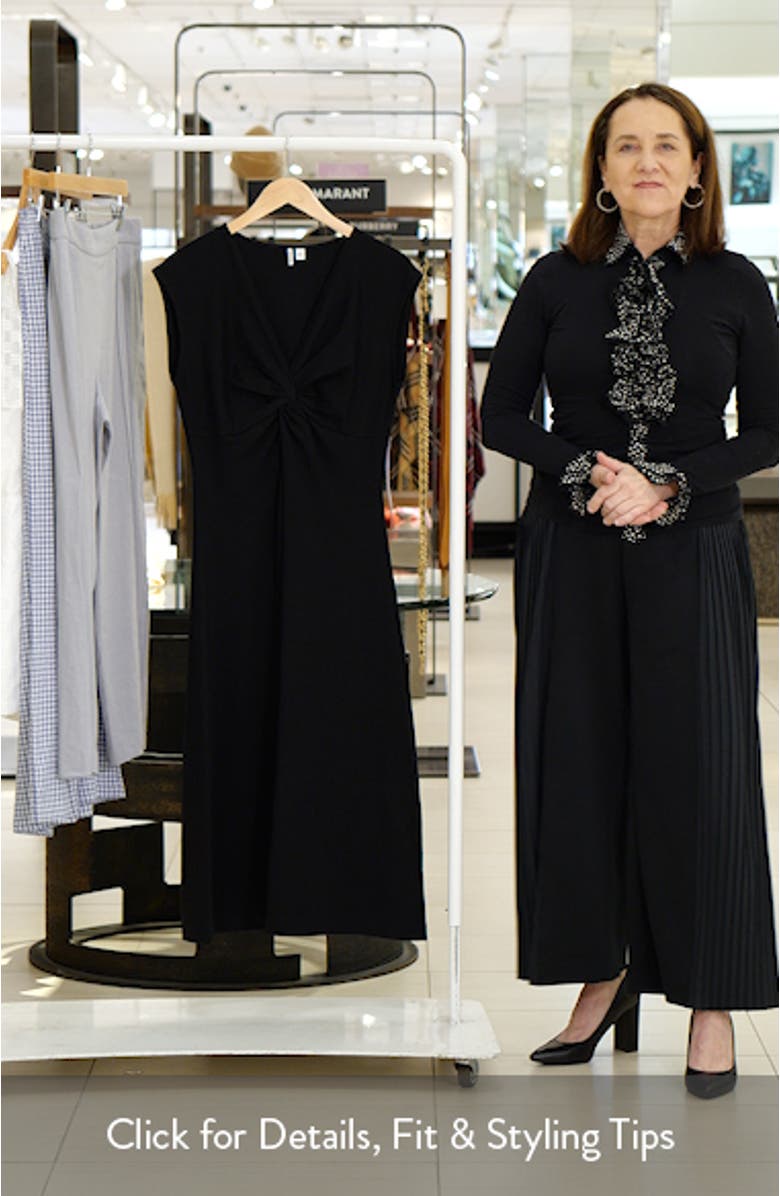 Twist Front Cap Sleeve Midi Dress, sales video thumbnail