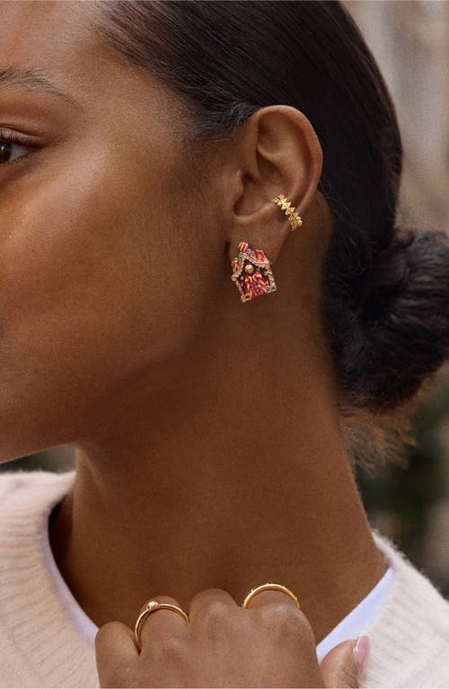 Baublebar Sweet Noel Gingerbread House Holiday Stud Earrings In Brown