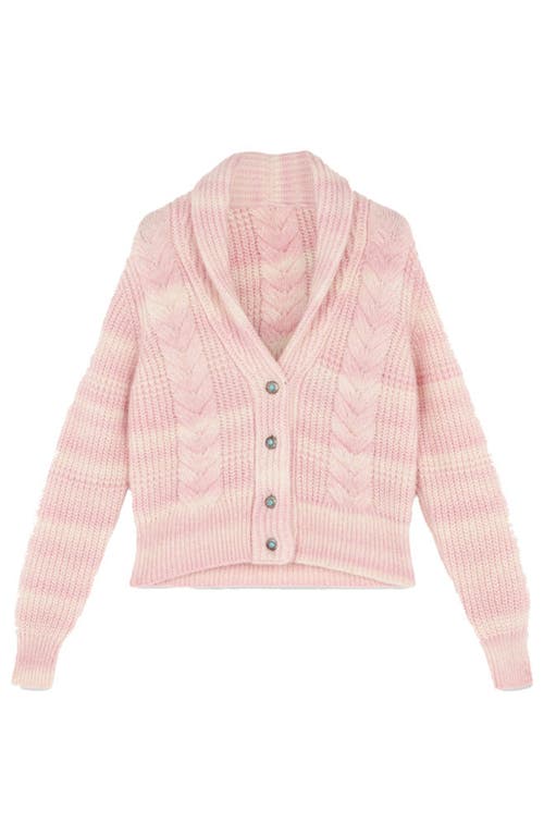 Fortela Lexi Alpaca Wool Cardigan In Pink