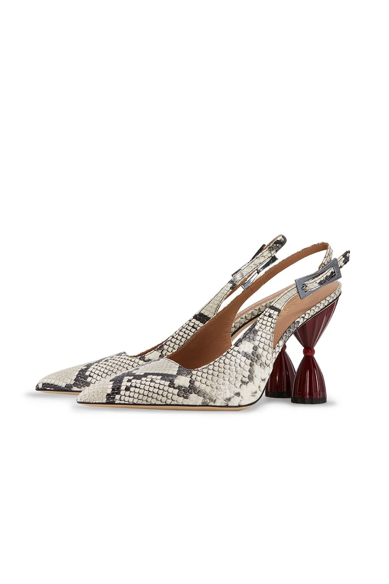 Leila Snake Print Slingback Heel, Alternate, color, Snakeprint