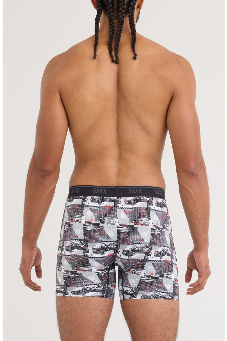 Quest Quick Dry Mesh Boxer Briefs, Alternate, color, WINTER TREK- BLACK
