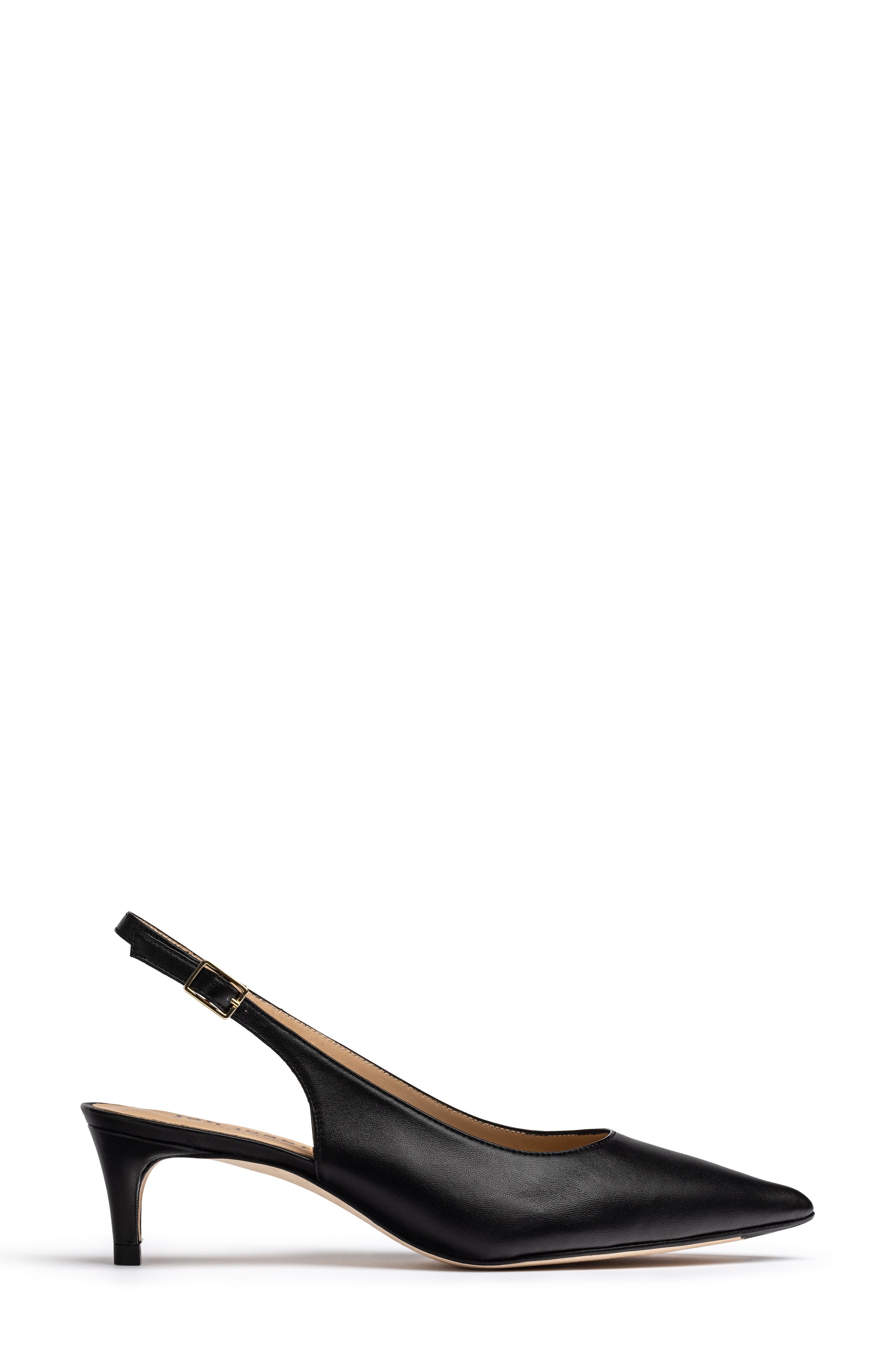 Jon Josef Tina Slingback Pointed Toe Pump, Alternate, color, Black Leather