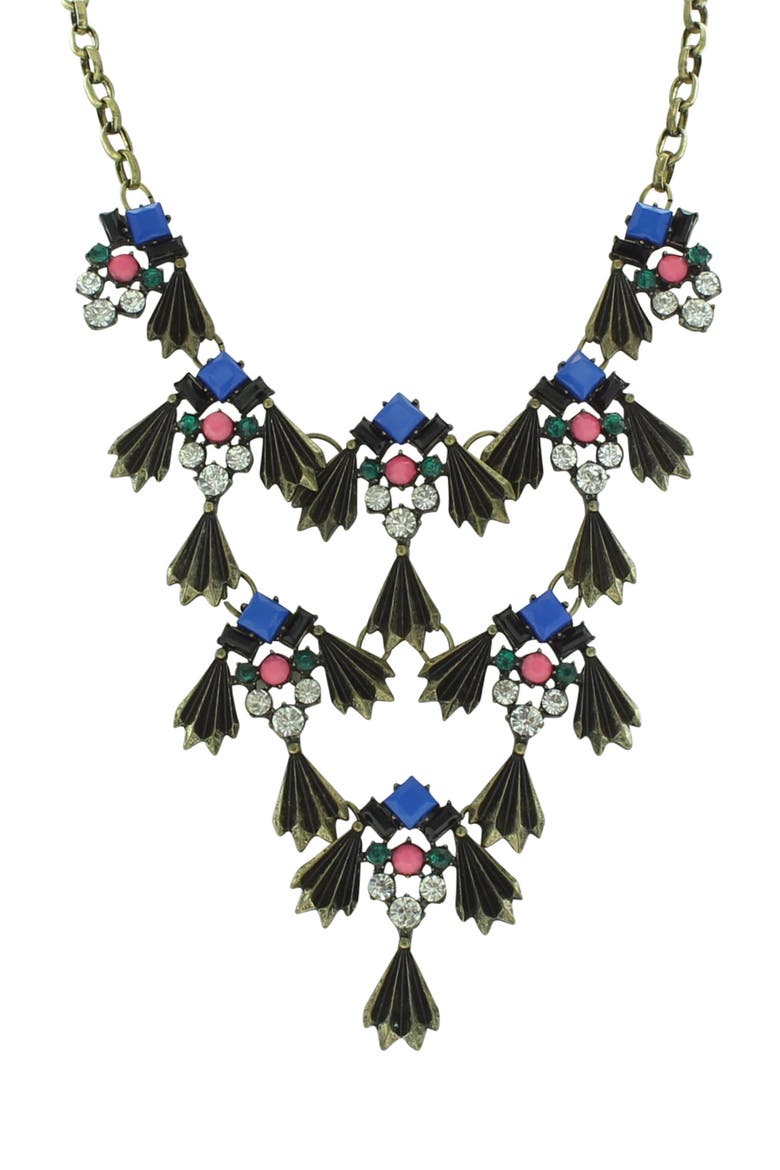 Abby Drop Necklace, Main, color, BURNISHED GOLD / MULTI