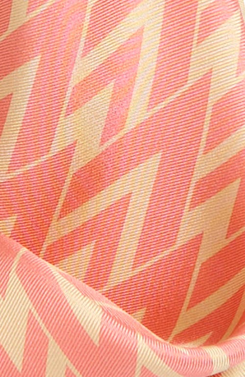 Shop Valentino Garavani Toute La V Silk Square Scarf In Red Multi