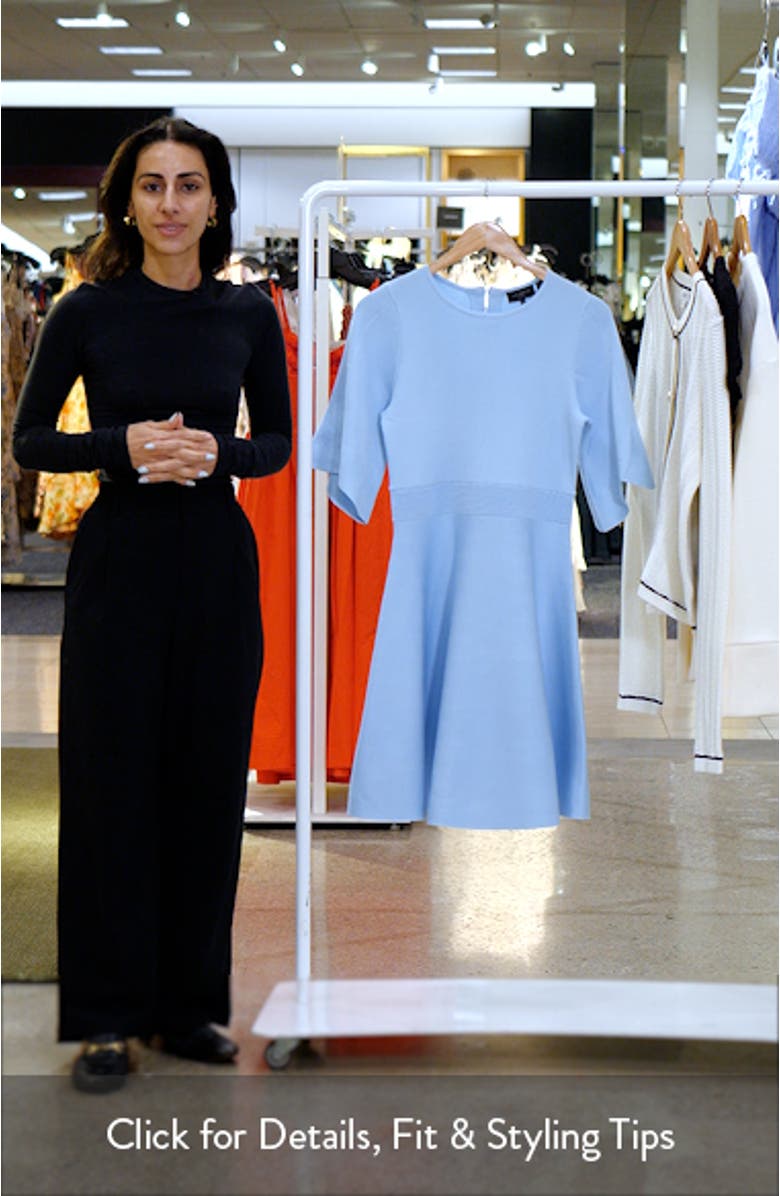 Flutter Sleeve Fit & Flare Sweater Dress, sales video thumbnail