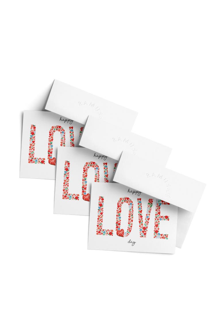Love/Friendship Greeting Card Pack (3ct) "Happy Love Day", Main, color, Multi-Pack
