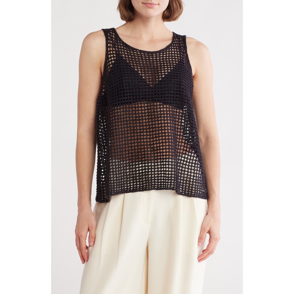 Eileen Fisher Sheer Organic Linen Sleeveless Sweater