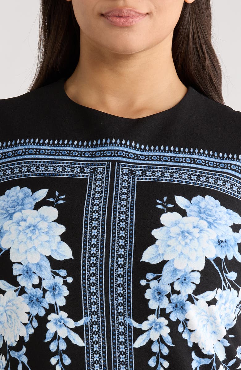 Anne Klein Print Sleeveless Sheath Dress, Alternate, color, Anne Black Multi