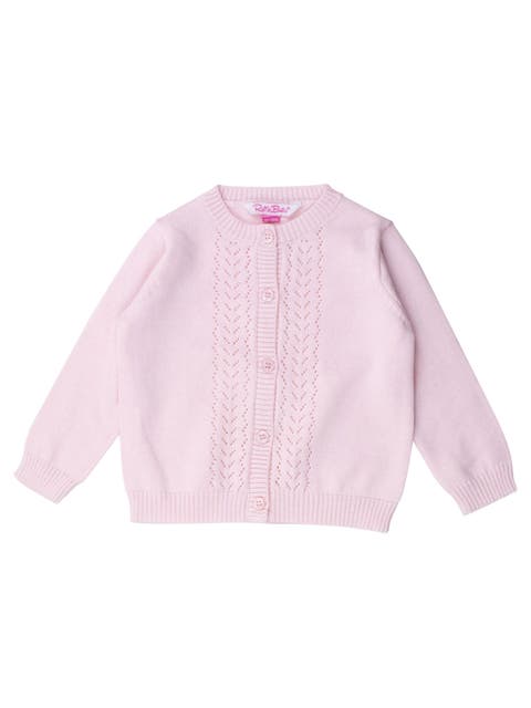 Girls Lightweight Pointelle Cardigan