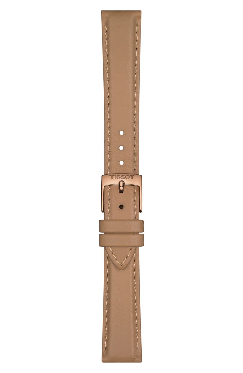 Tissot Everytime Leather Strap Watch, 34mm, Alternate, color, Beige