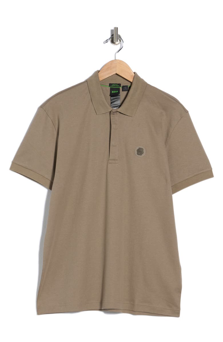 BOSS Paddy Cotton Knit Polo, Main, color, Light/ Pastel Green