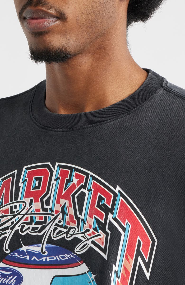 MARKET Racing Helmet Graphic T-Shirt, Alternate, color, Black