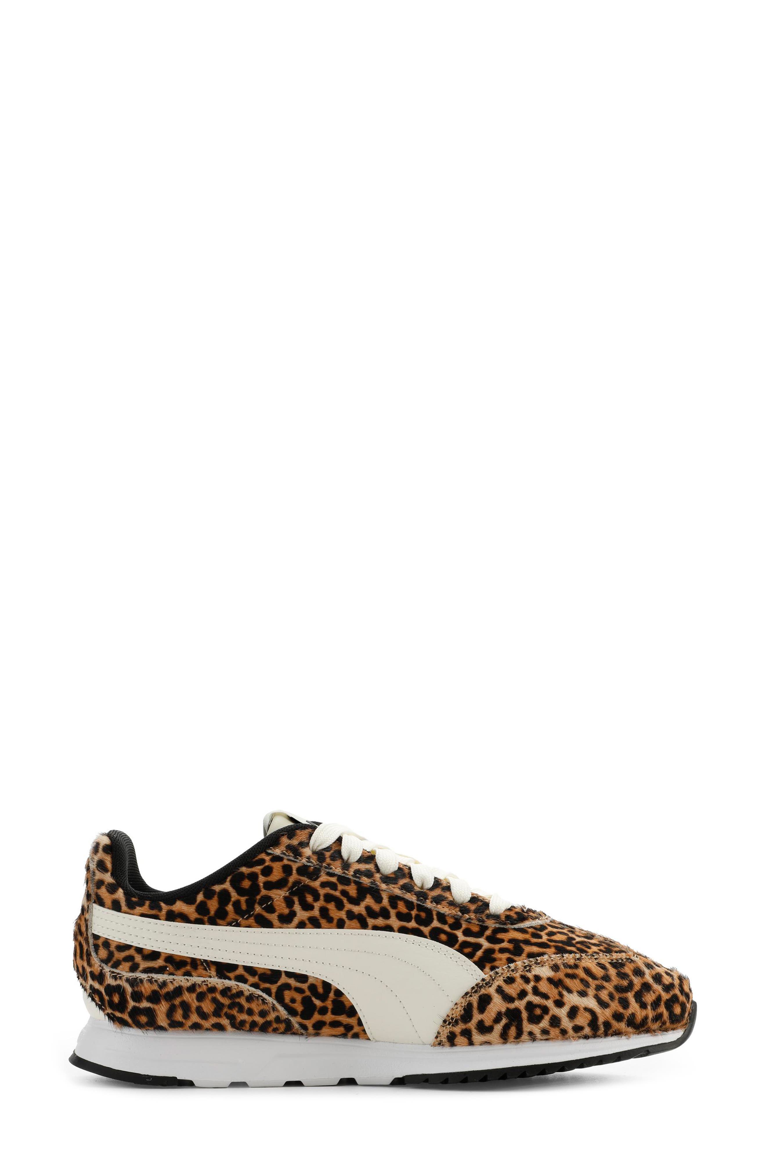 Softride St I-Win Leopard Genuine Calf Hair Sneaker, Alternate, color, PUMA BLACK/ WARM WHITE