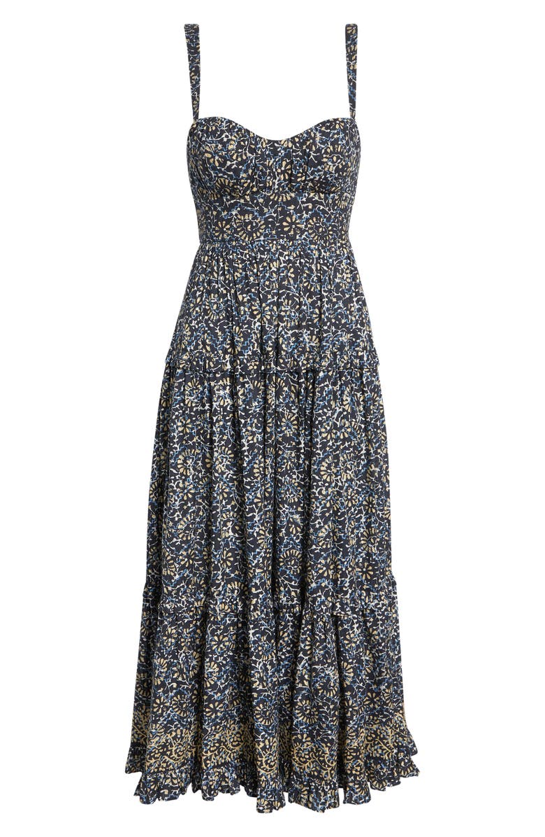 Ulla Johnson Ophelia Floral Print Sleeveless Tiered Maxi Dress, Alternate, color, Midnight Bloom